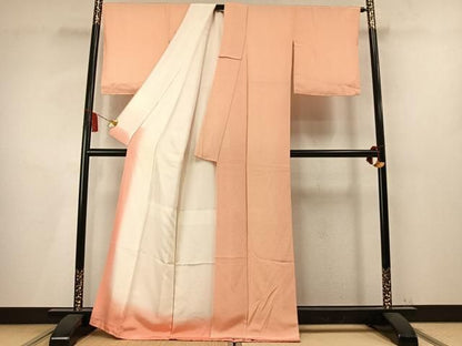 平和屋着物●江戸小紋　作家物　菱文　鬼しぼ縮緬　正絹　逸品　AABN3899fy