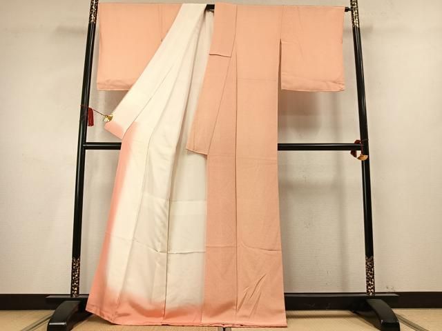 平和屋着物●江戸小紋　作家物　菱文　鬼しぼ縮緬　正絹　逸品　AABN3899fy