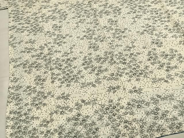 平和屋着物●上質な小紋　枝花文　正絹　逸品　未使用　AABN3915fy