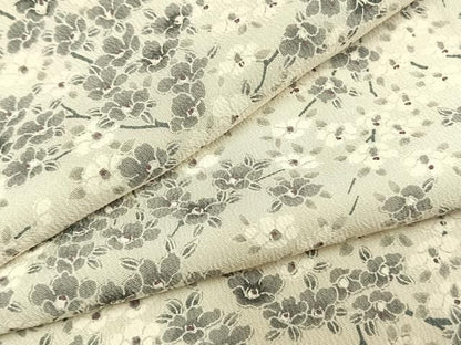 平和屋着物●上質な小紋　枝花文　正絹　逸品　未使用　AABN3915fy
