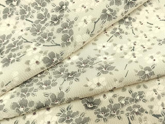 平和屋着物●上質な小紋　枝花文　正絹　逸品　未使用　AABN3915fy