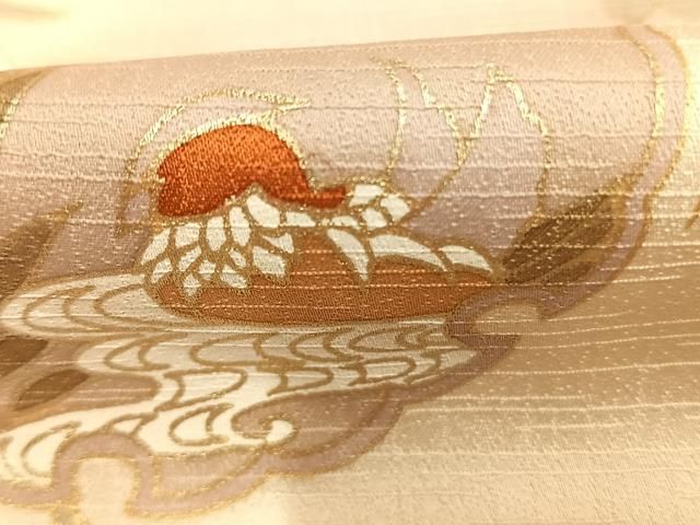 平和屋着物●訪問着　雪輪花鳥文　暈し染め　金銀彩　鈴乃屋扱い　正絹　逸品　AABN3935fy