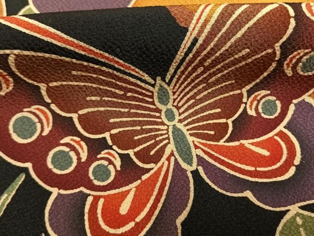 平和屋着物●豪華振袖　紅型　花蝶紋　暈し染め　正絹　逸品　AABN3944fy