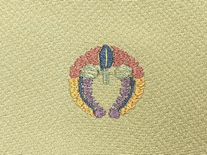 平和屋着物●豪華色留袖　総刺繍　駒刺繍　文箱花文　金糸　金彩　正絹　逸品　AABN3969fy