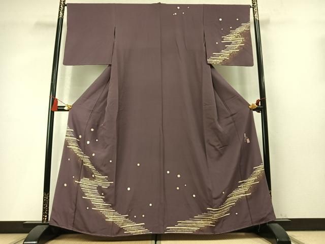 平和屋着物●洛楽人工房　国兼屋　訪問着　丸文　金彩　正絹　逸品　未使用　AABN3973fy