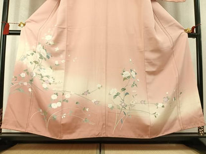 平和屋着物●訪問着　友禅　作家物　枝花文　暈し染め　正絹　逸品　AABN4001fy