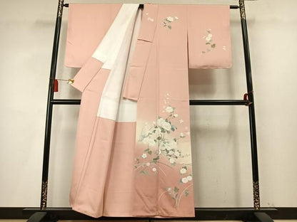 平和屋着物●訪問着　友禅　作家物　枝花文　暈し染め　正絹　逸品　AABN4001fy