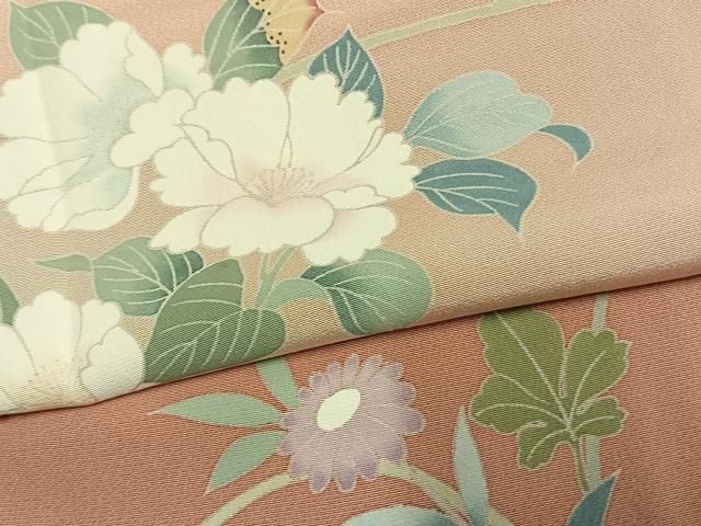 平和屋着物●訪問着　友禅　作家物　枝花文　暈し染め　正絹　逸品　AABN4001fy