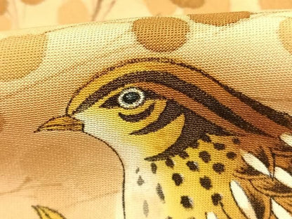 平和屋着物●訪問着　手描き　鶉　暈し染め　正絹　逸品　AABN4008fy