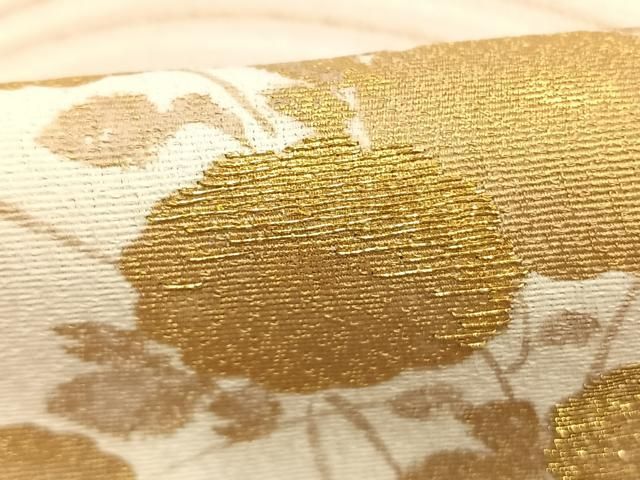 平和屋着物●訪問着　刺繍　地紙花文　暈し染め　金糸　金彩　正絹　逸品　AABN4012fy