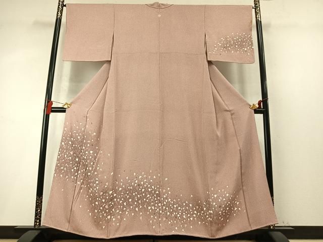 平和屋着物●訪問着　扇面文　暈し染め　正絹　逸品　AABN4022fy