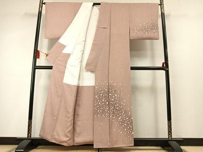 平和屋着物●訪問着　扇面文　暈し染め　正絹　逸品　AABN4022fy