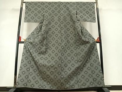 平和屋着物●本場大島紬　龍郷絣　正絹　逸品　AABN4032fy