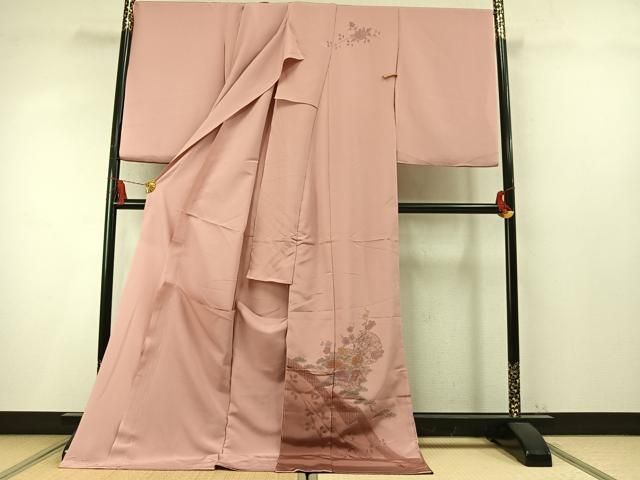 平和屋着物●中国三大刺繍　スワトウ刺繍　汕頭刺繍　総刺繍　訪問着　雪輪花文　暈し染め　仮絵羽　正絹　逸品　未使用　AABN4036fy