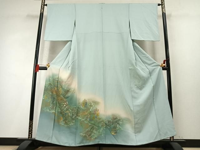 平和屋着物●豪華色留袖　陶器花文　暈し染め　金彩　正絹　逸品　AABN4038fy
