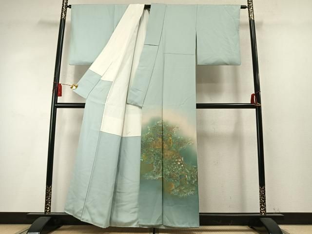 平和屋着物●豪華色留袖　陶器花文　暈し染め　金彩　正絹　逸品　AABN4038fy
