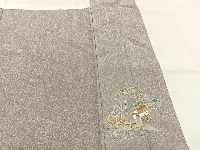 平和屋着物●訪問着　友禅　風景花鳥文　暈し染め　鈴乃屋扱い　正絹　逸品　AABN4047fy