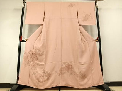 平和屋着物●中国三大刺繍　スワトウ刺繍　汕頭刺繍　総刺繍　訪問着　吉祥花文　正絹　逸品　AABN4069fy