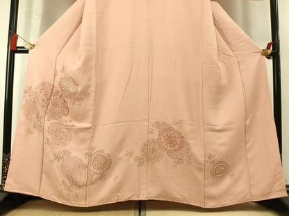 平和屋着物●中国三大刺繍　スワトウ刺繍　汕頭刺繍　総刺繍　訪問着　吉祥花文　正絹　逸品　AABN4069fy