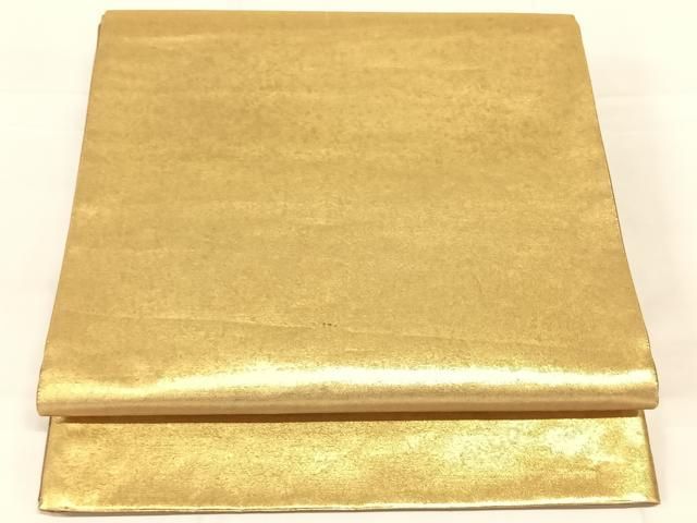 平和屋着物◎六通柄袋帯　霞文　金糸　正絹　逸品　AABN4113dk