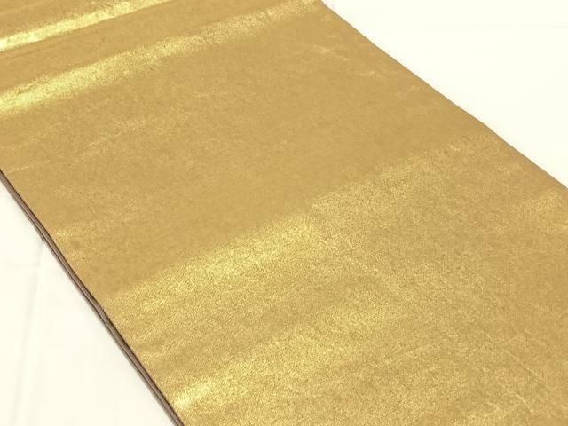 平和屋着物◎六通柄袋帯　霞文　金糸　正絹　逸品　AABN4113dk