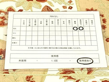 平和屋着物◎六通柄袋帯　亀甲更紗花文　金銀糸　正絹　逸品　AABN4149dk