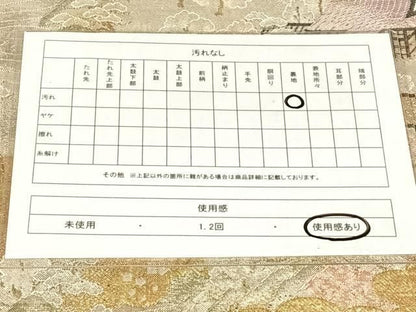 平和屋着物◎佐賀錦　六通柄袋帯　東山遠望　金銀糸　正絹　逸品　AABN4150dk