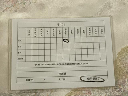 平和屋着物◎六通柄袋帯　霞文　紗摺箔　道長　金銀糸　正絹　逸品　AABN4181ps