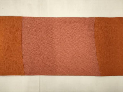 平和屋着物●九寸名古屋帯　幾何学文様　金彩　鬼しぼ縮緬　正絹　逸品　AABN4336pf