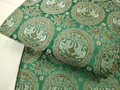 平和屋着物●半幅帯　円文白虎朱雀錦　正絹　逸品　AABN4356pf