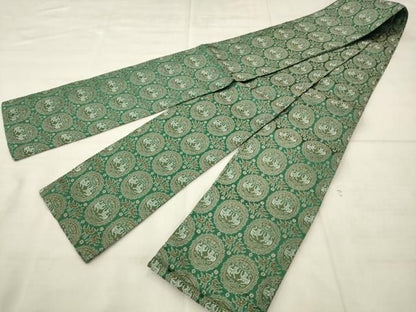 平和屋着物●半幅帯　円文白虎朱雀錦　正絹　逸品　AABN4356pf