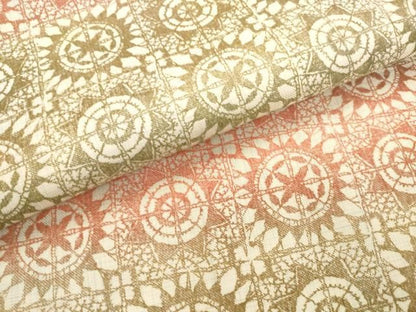 平和屋着物●両面全通柄袋帯　格子花文　正絹　逸品　AABN4395pf