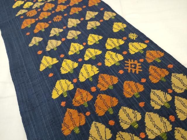 平和屋着物●六通柄　本袋帯　抽象文様　正絹　逸品　AABN4406pf