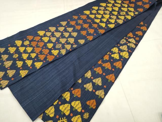 平和屋着物●六通柄　本袋帯　抽象文様　正絹　逸品　AABN4406pf
