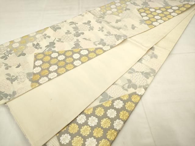 平和屋着物●六通柄袋帯　唐織　重要文化財　桃山時代　金糸　正絹　逸品　AABN4435pf
