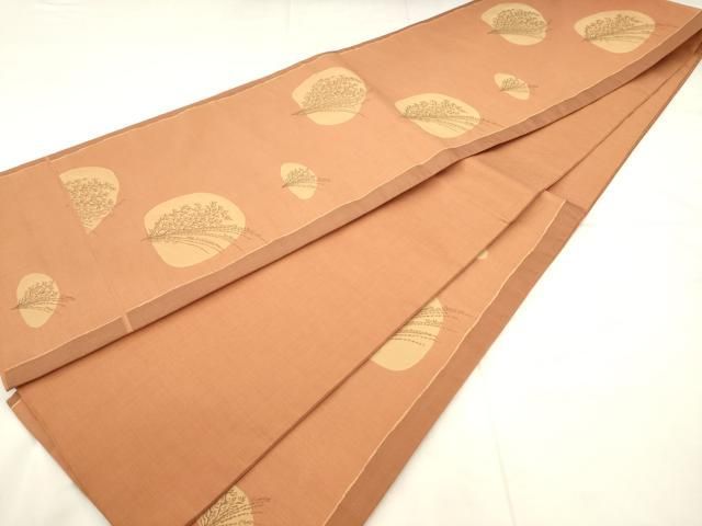 平和屋着物●名門木屋太　今河織物　六通柄袋帯　枝葉文　正絹　逸品　AABN4442pf