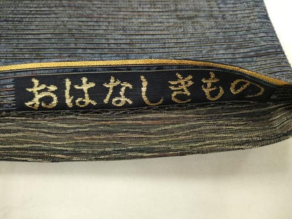 平和屋着物●六通柄袋帯　月　紙布　正絹　逸品　AABN4446pf