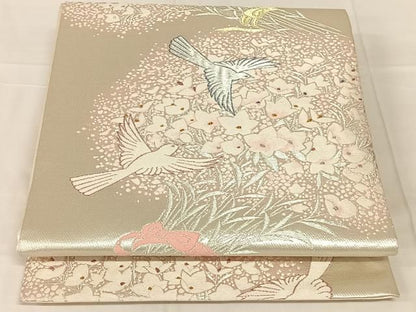 平和屋着物◎六通柄袋帯　飛鳥文　金銀糸　正絹　逸品　AABN5010dk