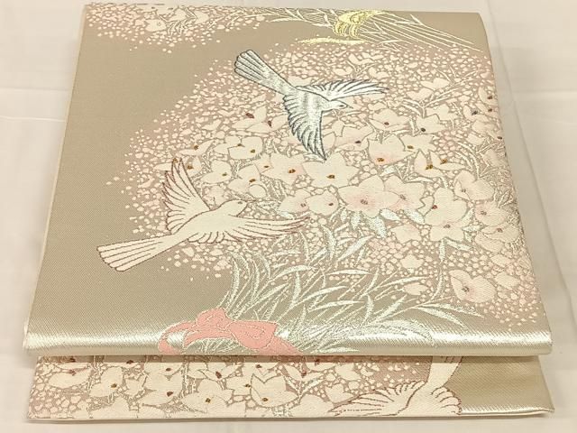 平和屋着物◎六通柄袋帯　飛鳥文　金銀糸　正絹　逸品　AABN5010dk