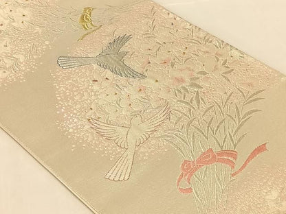 平和屋着物◎六通柄袋帯　飛鳥文　金銀糸　正絹　逸品　AABN5010dk