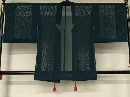 平和屋着物▽羽織　スリーシーズン　春夏秋　塵除け　褐返色　正絹　逸品　AABN5048jh