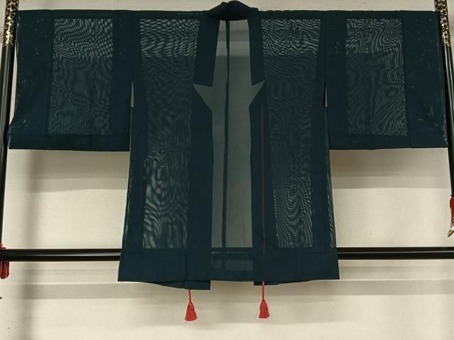 平和屋着物▽羽織　スリーシーズン　春夏秋　塵除け　褐返色　正絹　逸品　AABN5048jh