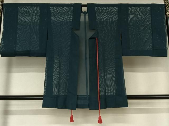 平和屋着物▽羽織　スリーシーズン　春夏秋　塵除け　褐返色　正絹　逸品　AABN5048jh