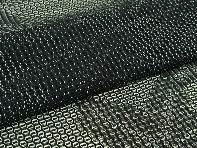 平和屋着物▽羽織　スリーシーズン　春夏秋　塵除け　楓文　黒地　正絹　逸品　AABN5053jh