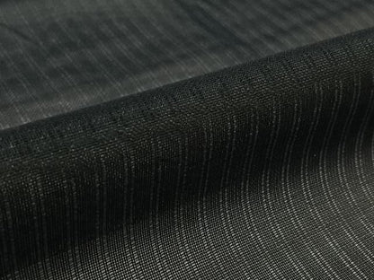 平和屋着物▽羽織　スリーシーズン　春夏秋　塵除け　縞　黒地　正絹　逸品　AABN5059jh