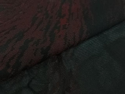 平和屋着物▽羽織　スリーシーズン　春夏秋　塵除け　霞文　黒地　正絹　逸品　AABN5090jh