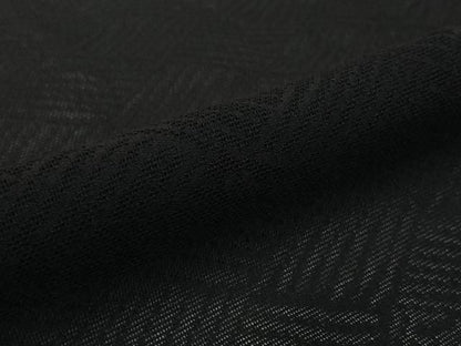 平和屋着物▽羽織　スリーシーズン　春夏秋　塵除け　幾何学文様　黒地　正絹　逸品　AABN5098jh