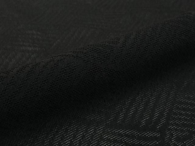 平和屋着物▽羽織　スリーシーズン　春夏秋　塵除け　幾何学文様　黒地　正絹　逸品　AABN5098jh