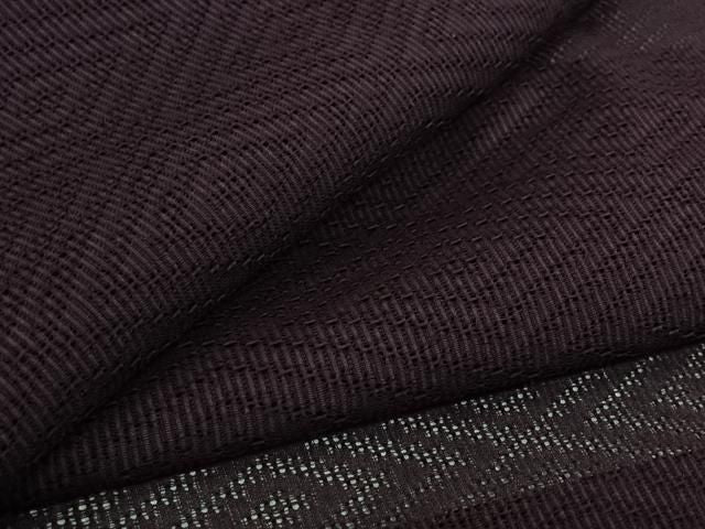 平和屋着物▽羽織　スリーシーズン　春夏秋　塵除け　菱文　桑の実色　正絹　逸品　AABN5102jh