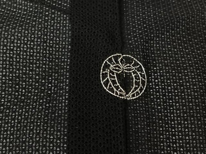 平和屋着物▽羽織　スリーシーズン　春夏秋　塵除け　黒地　正絹　逸品　AABN5104jh